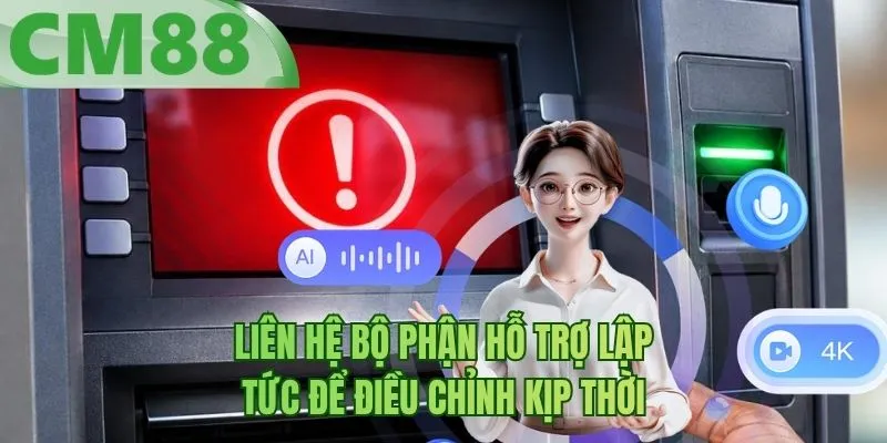 Liên hệ bộ phận hỗ trợ lập tức để điều chỉnh kịp thời